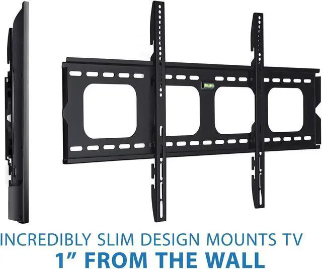 Alt view image 4 of 5 - Mount-It! Low-Profile TV Mount | Flush Large TV Wall Mount | Slim Fixed TV Mount for 42-70 in. Screen TVs | VESA Compatibility up to 850x450 | 220 lbs Capacity