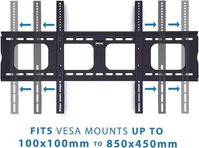 Alt view image 5 of 5 - Mount-It! Low-Profile TV Mount | Flush Large TV Wall Mount | Slim Fixed TV Mount for 42-70 in. Screen TVs | VESA Compatibility up to 850x450 | 220 lbs Capacity