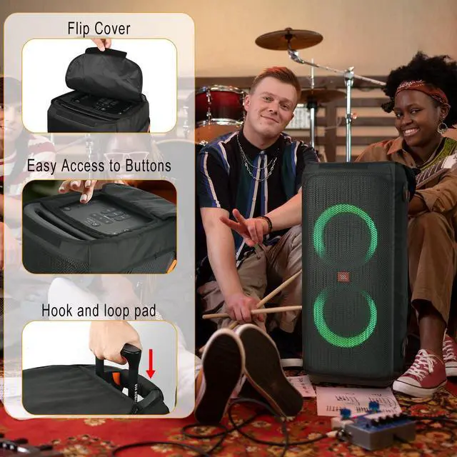 Alt view image 2 of 5 - TXEsign Speaker Cover for JBL PartyBox 310 Portable Bluetooth Speaker, Mesh Slip Cover Case Protective Case Accessories for JBL Speaker