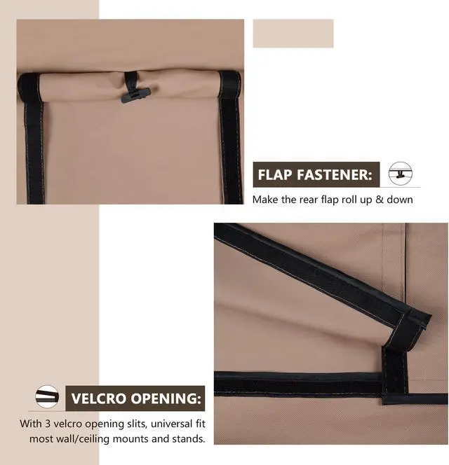 Alt view image 5 of 5 - ULTCOVER Waterproof Outdoor TV Cover for 50-54 inch Outside Flat Screen Televisions with Mounts and Stands