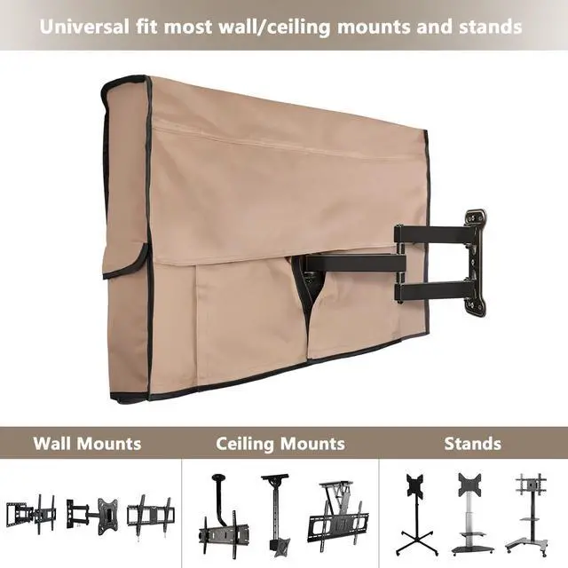 Alt view image 4 of 5 - ULTCOVER Waterproof Outdoor TV Cover for 50-54 inch Outside Flat Screen Televisions with Mounts and Stands