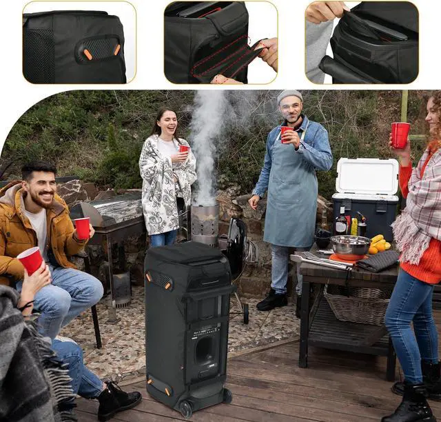 Alt view image 4 of 5 - TXEsign Speaker Cover for JBL PartyBox 310 Portable Bluetooth Speaker, Mesh Slip Cover Case Protective Case Accessories for JBL Speaker