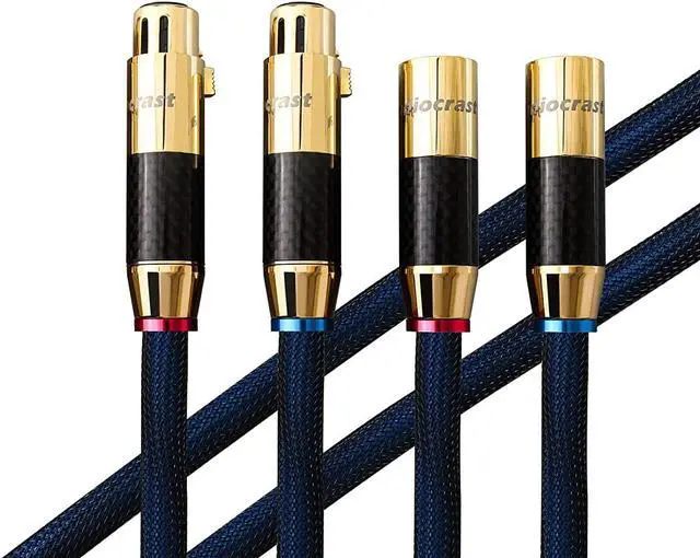 Main image of Pair HiFi Audio XLR Cord, 3.3FT/1M, 3 Pin XLR Male - Female Signal Cable Microphone Cable, Hi-end Balanced Interconnect Cable Mic Cords