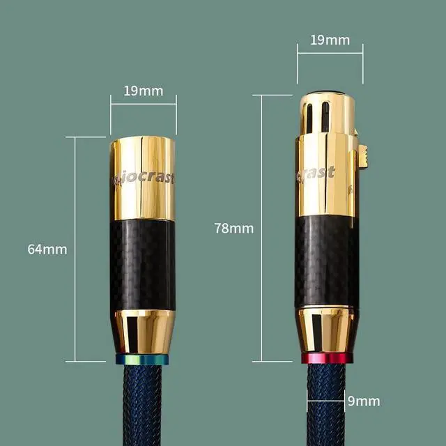 Alt view image 4 of 5 - Pair HiFi Audio XLR Cord, 3.3FT/1M, 3 Pin XLR Male - Female Signal Cable Microphone Cable, Hi-end Balanced Interconnect Cable Mic Cords