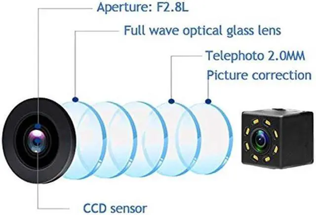 Alt view image 3 of 5 - Vlicevrn HD 8 LED Car Rear View Camera Night Vision Backup Parking Camera Waterproof IP68 Vehicle Camera for Hyundai Tucson 2010~2015 / for Hyundai ix35 2009~2013