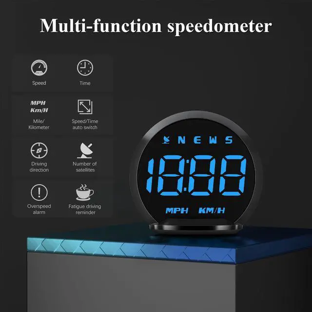 Alt view image 3 of 5 - wiiyii GPS Speedometer G13, Heads up Display for Cars with Speed MPH, Compass Driving Direction, Fatigue Driving Reminder, Overspeed Alarm Trip Meter, for All Vehicles