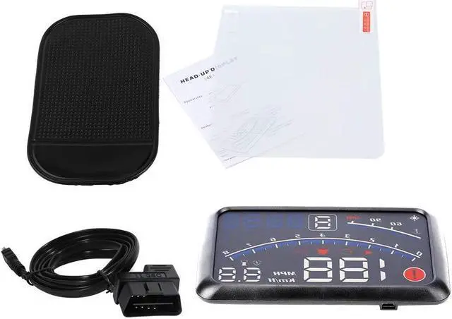 Main image of Car HUD, HUD Display Car OBD2 Universal 5.5 inch HUD Display Car Navigation 4 MPH Over Speed Alarm Speedometer MPH/KM/h with Windshield Projection Film 12V