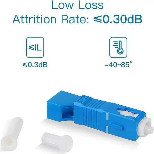 Alt view image 2 of 5 - Duogalia 15 Pack Singlemode SC/UPC Male to LC/UPC Female Adapter Fiber Optic Connector FTTH Adaptor Convertor for Visual Fault Locator Single Mode 9/125um Optical Adapter for VFL