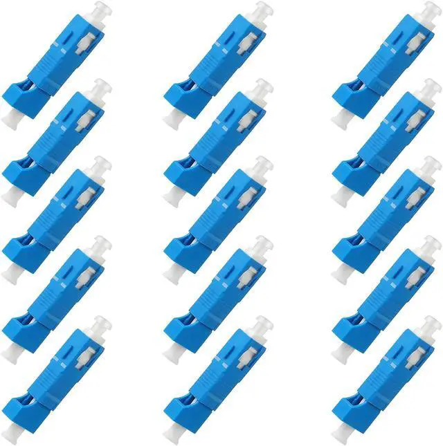 Main image of Duogalia 15 Pack Singlemode SC/UPC Male to LC/UPC Female Adapter Fiber Optic Connector FTTH Adaptor Convertor for Visual Fault Locator Single Mode 9/125um Optical Adapter for VFL