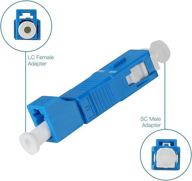 Alt view image 5 of 5 - Duogalia 15 Pack Singlemode SC/UPC Male to LC/UPC Female Adapter Fiber Optic Connector FTTH Adaptor Convertor for Visual Fault Locator Single Mode 9/125um Optical Adapter for VFL