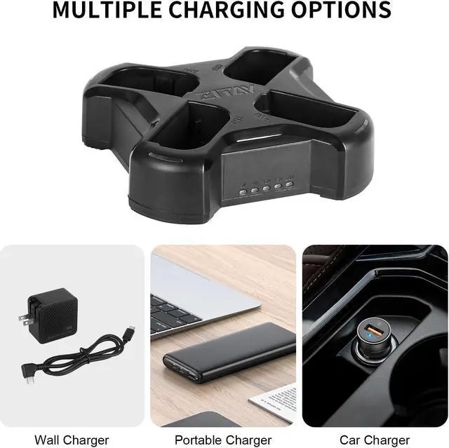 Alt view image 4 of 5 - ZITAY LP-E6NH 2Pack Batteries and Fast Charger Station Compatible with Canon EOS R5, R6, 5D Mark II III IV, 5Ds, 6D, 6D Mark II, 7D, 7D Mark II, 60D, 70D, 80D, 90D Camera