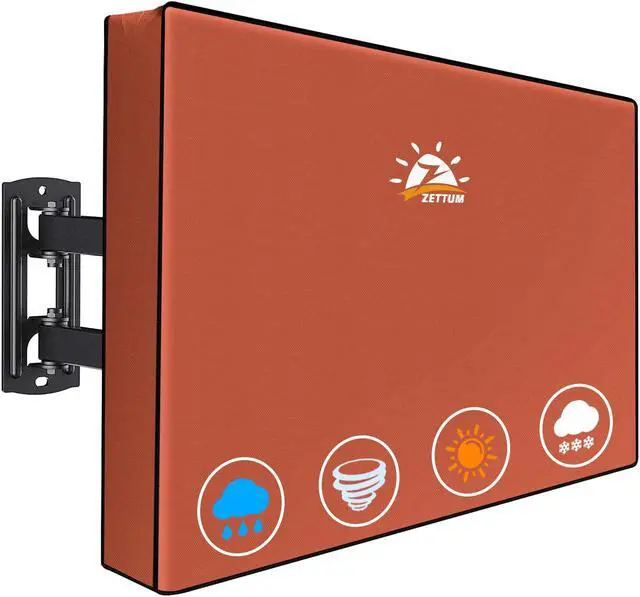 Main image of Zettum Outdoor TV Cover 70 Inch - 600D TV Cover Waterproof & Weatherproof for 65 to 70 Inch Outdoor TV, Heavy Duty TV Enclosure Protector for Outside Flat Screen TV (Size: 65"L x 6"D x 41"H)