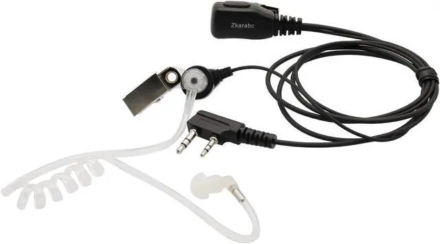 Alt view image 2 of 5 - Walkie Talkies Earpiece with Mic 2 Pin Acoustic Tube Headset Compatible with Kenwood BF-888S UV-5R Retevis H-777 RT22 Puxing Wouxun (10 Pack)