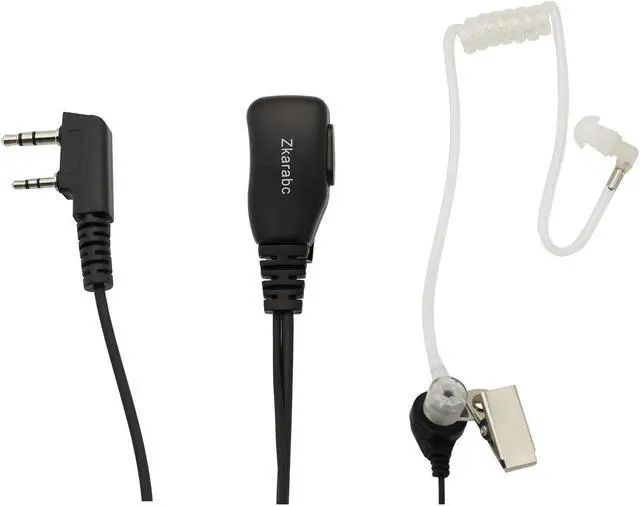 Alt view image 3 of 5 - Walkie Talkies Earpiece with Mic 2 Pin Acoustic Tube Headset Compatible with Kenwood BF-888S UV-5R Retevis H-777 RT22 Puxing Wouxun (10 Pack)