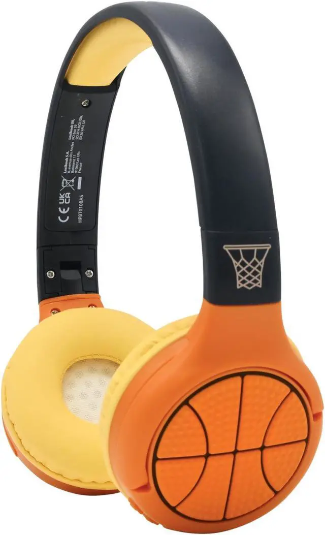 Main image of Lexibook - Basketball - 2-in-1 Bluetooth & Wired Headphones with microphone and control button, Foldable and Adjustable, Long lasting rechargeable battery, HPBT010BA