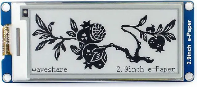 Alt view image 2 of 5 - waveshare 2.9inch E-Ink Display Module 296x128 Pixel White,Black Two-Color 3.3V/5V E-Paper Screen LCD Support Partial Refresh SPI Interface for Raspberry/Jetson Nano/Ard/Nucleo