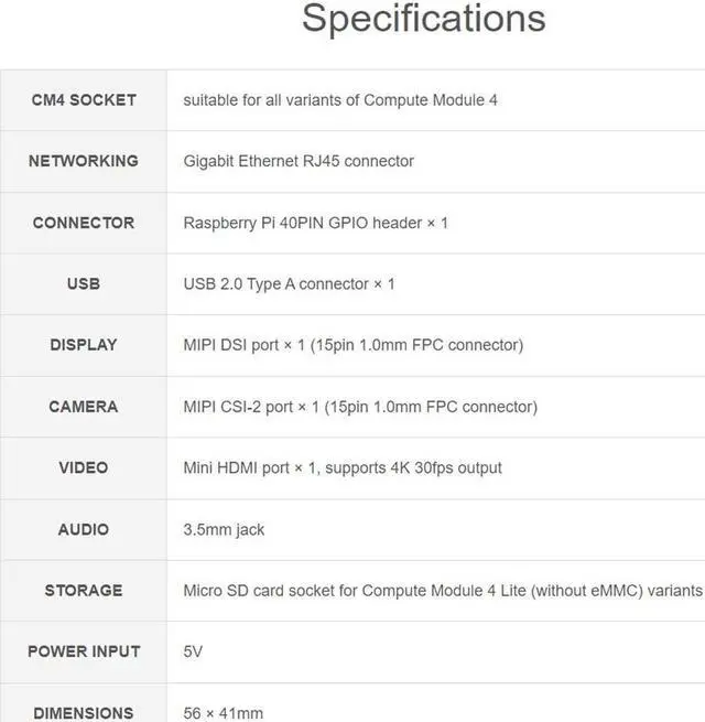 Alt view image 5 of 5 - Waveshare Nano Base Board Compatible with Raspberry Pi Compute Module 4