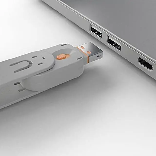 Alt view image 3 of 5 - Lindy USB Port Blocker - Pack of 4, Orange (40453)