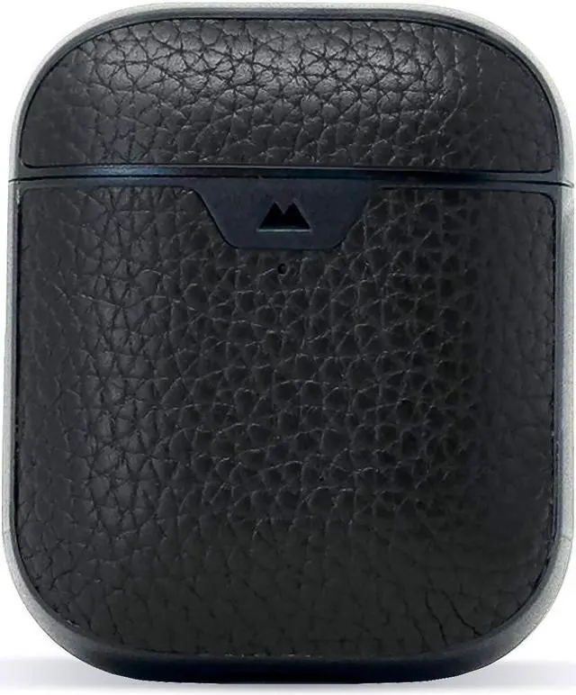 Alt view image 4 of 5 - Mous - Protective Case Cover for AirPods 1st and 2nd Generation with Keychain, Wireless Charging Compatible - Genuine Leather - Black - AirPod Accessories