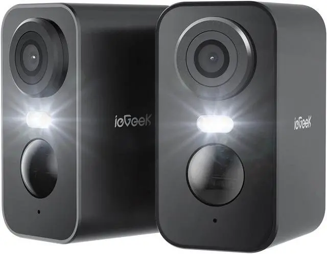 Main image of ieGeek Security Cameras Wireless Outdoor 2-Pack, 2K WiFi Surveillance Camera for Home Security, Battery Powered Security Cameras with Siren & Spotlight, AI Detection, IP65 Waterproof, Works with Alexa