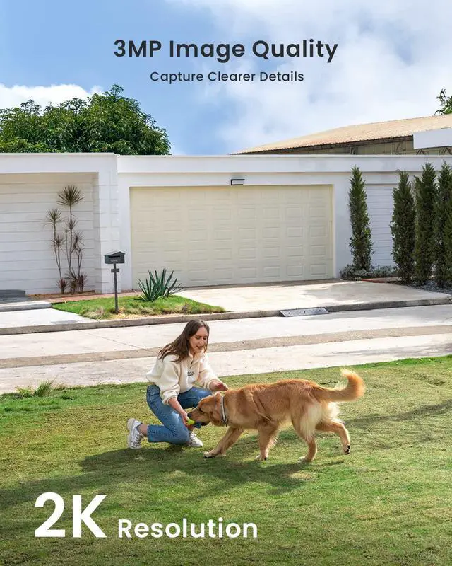 Alt view image 3 of 5 - ieGeek Security Cameras Wireless Outdoor 2-Pack, 2K WiFi Surveillance Camera for Home Security, Battery Powered Security Cameras with Siren & Spotlight, AI Detection, IP65 Waterproof, Works with Alexa