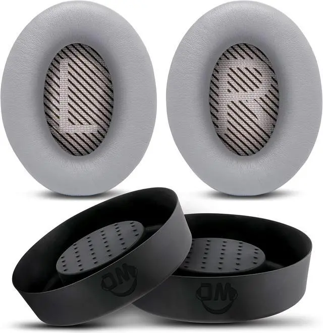 Main image of WC Earpads and SweatZ Protective Ear Covers Compatible with Bose QC35 & QC35ii(QuietComfort 35) | Silver & Black