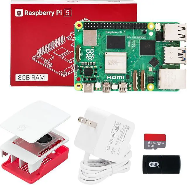 Alt view image 2 of 5 - Raspberry Pi 5 8GBofficial package and Yahboom custom Pi 5 power supply