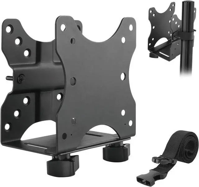 Main image of Mount-It! Mini Computer Mount - Thin Client Mount Bracket | Easily Mount Mini PC's or Mac Mini's Under a Desk, Behind a Monitor or Attach to Poles | VESA Computer Mount 75x75 and 100x100mm