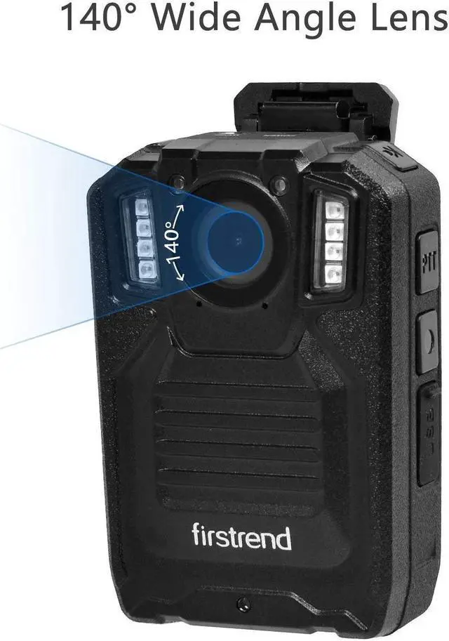 Alt view image 2 of 5 - firstrend 1296P HD Body Camera, Portable Police Body Camera with 32GB Memory, Night Vision and IP67 Weatherproof