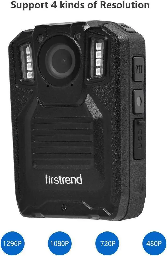 Alt view image 3 of 5 - firstrend 1296P HD Body Camera, Portable Police Body Camera with 32GB Memory, Night Vision and IP67 Weatherproof