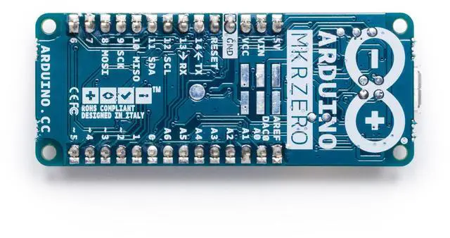 Alt view image 4 of 5 - Arduino MKR Zero Board [ABX00012] with SAMD21 Cortex-M0+ 32-Bit ARM MCU, Built-in SD Card Slot for Music Playback, 22 Digital I/O Pins, 12 PWM Outputs, 256KB Flash, 32KB SRAM, 3.3V Operating Voltage.