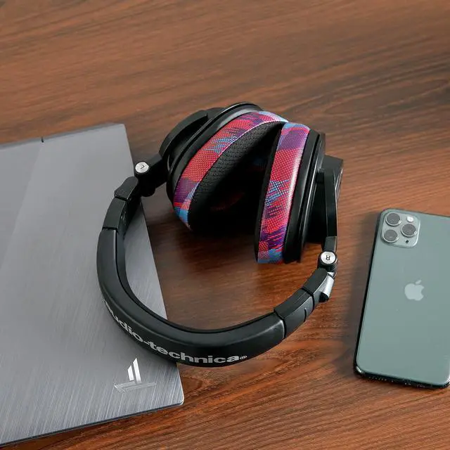 Alt view image 4 of 5 - WC Freeze Hybrid Fabric Cooling Gel Replacement Earpads - Compatible with HyperX Cloud, Steelseries Arctis, ATH M50X, Turtle Beach Stealth & More - Comfortable & Cooler for Longer | (Speed Racer)