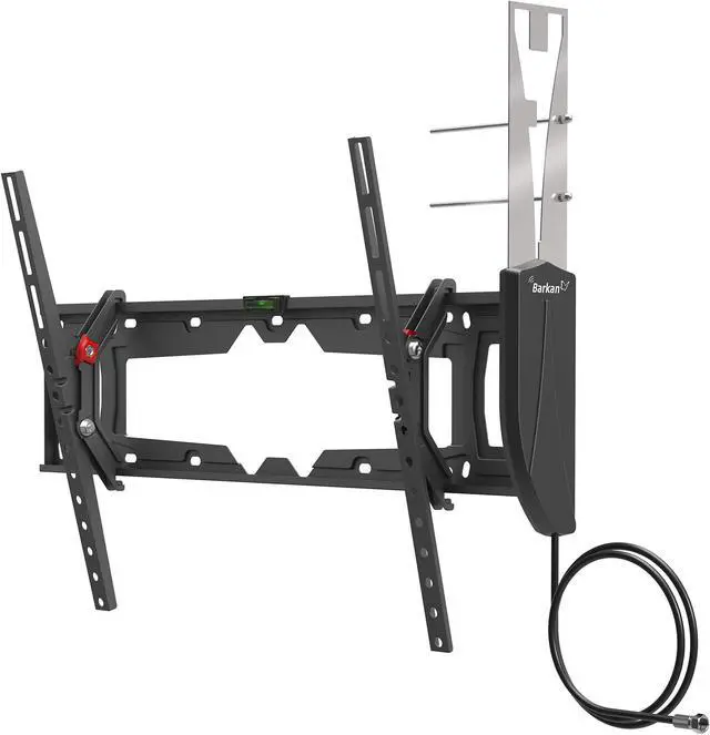 Main image of Barkan 19-80 inch Tilt TV Wall Mount with Integrated HDTV Indoor Antenna, for All Wall Types, Flat/Curved Screen Bracket, Holds up to 110lbs, Auto Lock Patented, Fits LED OLED LCD (VTM410)