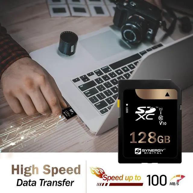 Alt view image 4 of 5 - Synergy Digital 128GB, SDXC UHS-I Memory Card - Class 10, U1, 100MB/s, 300 Series