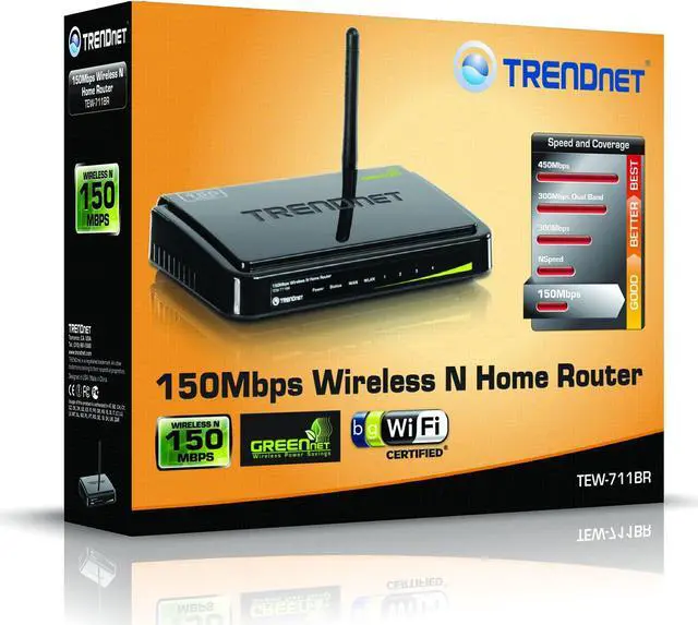 Alt view image 5 of 5 - TRENDnet Wireless N 150 Mbps Home Router, TEW-711BR