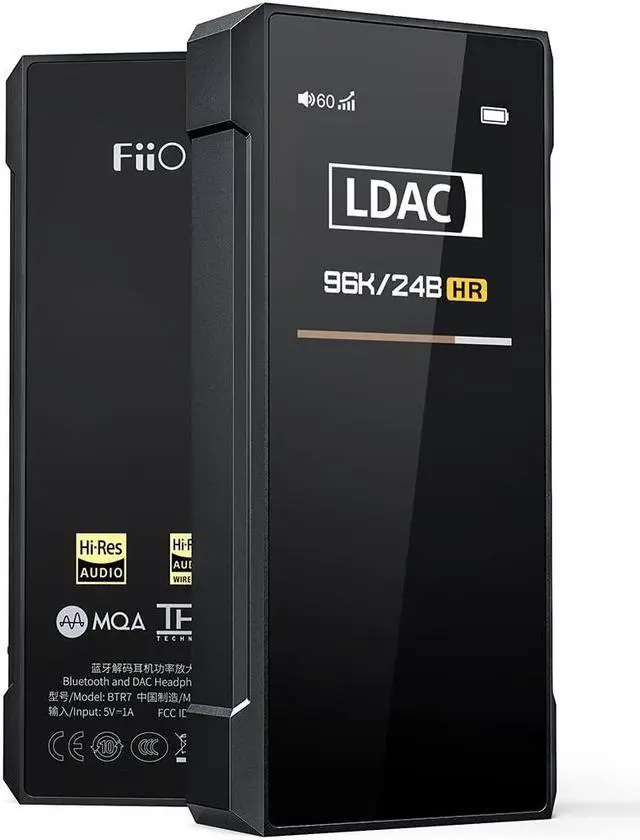 Main image of FiiO BTR7 Headphone Amp Bluetooth Receiver High Resolution Portable DAC Supports LDAC/aptX HD/MQA 384K/32Bit DSD256 for Phone/PC/Car/Home Audio (Comes with USB Type C to Lightning Cable)