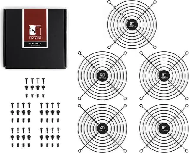 Alt view image 3 of 5 - Noctua NA-FG1-14 Sx5, Fan Grills for 140mm Fans (Set of 5, Black)