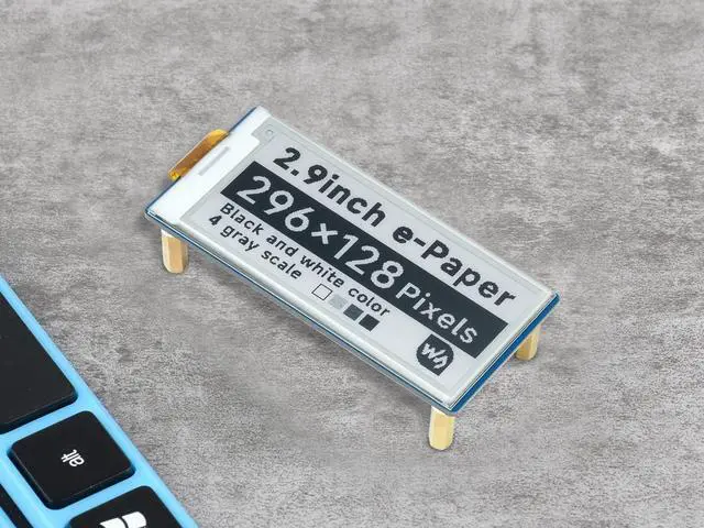 Alt view image 3 of 5 - waveshare 2.9inch E-Paper E-Ink Display Module for Raspberry Pi Pico 296x128 Pixels Black/White Partial Refresh Support with SPI Interface