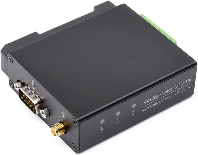 Main image of Waveshare Rail-Mount SX1262 LoRa Data Transfer Kit, RS232/RS485/RS422 to LoRa, Suitable for Sub-GHz Band Include Power Supply and Cable HF Version