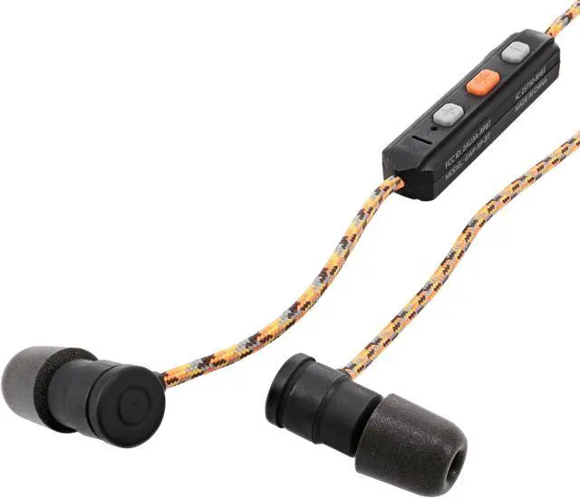 Alt view image 4 of 5 - Walker's Flexible Bluetooth Neckband Headset 30 NRR Passive Hearing Protection Earbuds with 12" USB Charging Cable & EVA Carrying Case