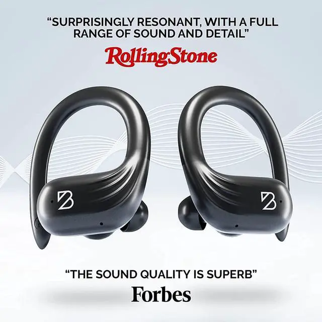 Alt view image 4 of 5 - Back Bay Tempo 30 and Runner 60 Wireless Sport Bluetooth Earbuds for Running, Waterproof Headphones with Long Battery Life, Ear Hooks, and Deep Bass