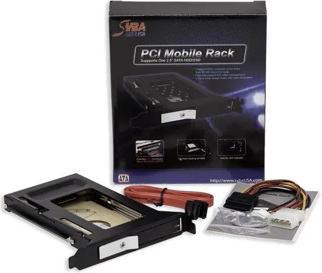 Alt view image 5 of 5 - PCI Slot Tray Less Mobile Rack for 2.5" Sata III HDD SSD SY-MRA25023