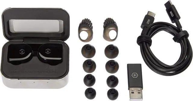 Alt view image 2 of 5 - Master & Dynamic MW07 True Wireless Earphones - Bluetooth Enabled Noise Isolating Earbuds - Lightweight Quality Earbuds for Music, Piano Black (MW07PB)