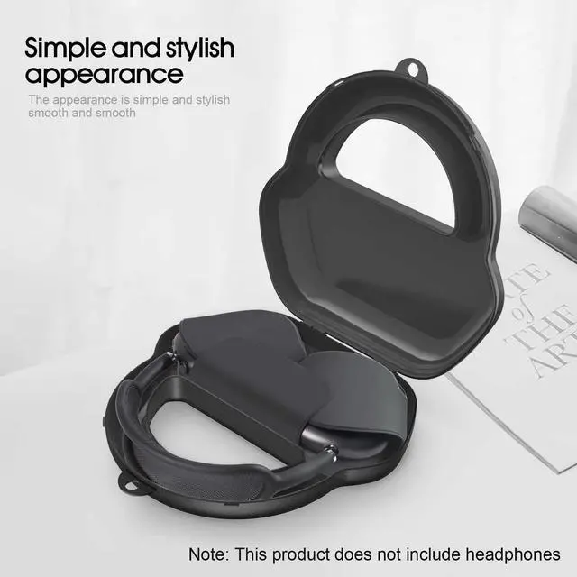 Alt view image 2 of 5 - SUOFEIK 9 in 1 Hard Case for AirPods Max - Tips & Smart Case Cover for AirPods Max Durable Travel Case with Full Protection for Apple Pro Max Headphones (Green)