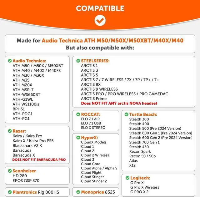 Alt view image 2 of 5 - WC Freeze Cooling Gel Earpads - Compatible with HyperX Cloud, Steelseries Arctis, ATH M50X, G Pro X & More - Major Comfort Upgrade & Cooler for Longer | Black