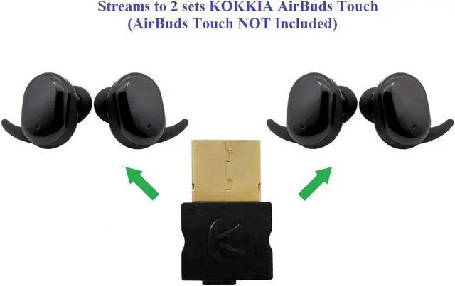 Alt view image 4 of 5 - KOKKIA USB_Splitter (includes Type C & Micro-USB Adapters) :DIGITAL Bluetooth USB Splitter Transmitter,compatible with Windows/Apple Mac Laptops/PCs,Android devices. Compatible with 2 sets AirPods.