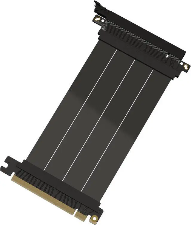 Main image of LINKUP - AVA5 PCIE 5.0 Riser Cable | Future Proof for Gen 5 GPU Vertical Mount | x16 128GB/s Speed | Compatible with PCIe 4.0 & WRX80/WRX90E | Straight, Black 15cm