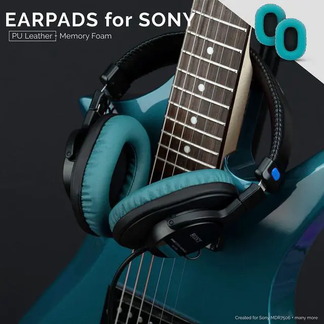 Alt view image 4 of 5 - Brainwavz Replacement Earpads for Sony MDR 7506, V6, CD900ST, Memory Foam Ear Pad & Suitable for Other On Ear Headphones, Turquoise