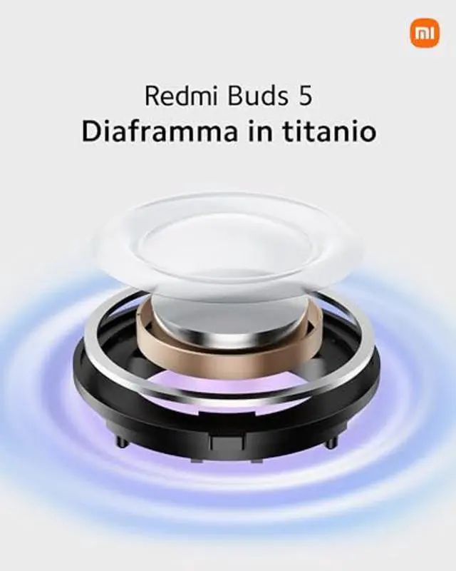 Alt view image 3 of 5 - Xiaomi Redmi Buds 5 Wireless Earphone - 46dB Active Noise Canceling, 40 Hour Battery Life, Bluetooth 5.3, White