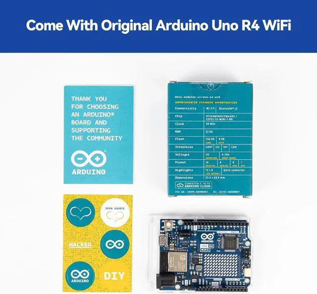 Alt view image 3 of 5 - SunFounder Elite Explorer Kit with Original Arduino Uno R4 WiFi + Transparent Acrylic Case